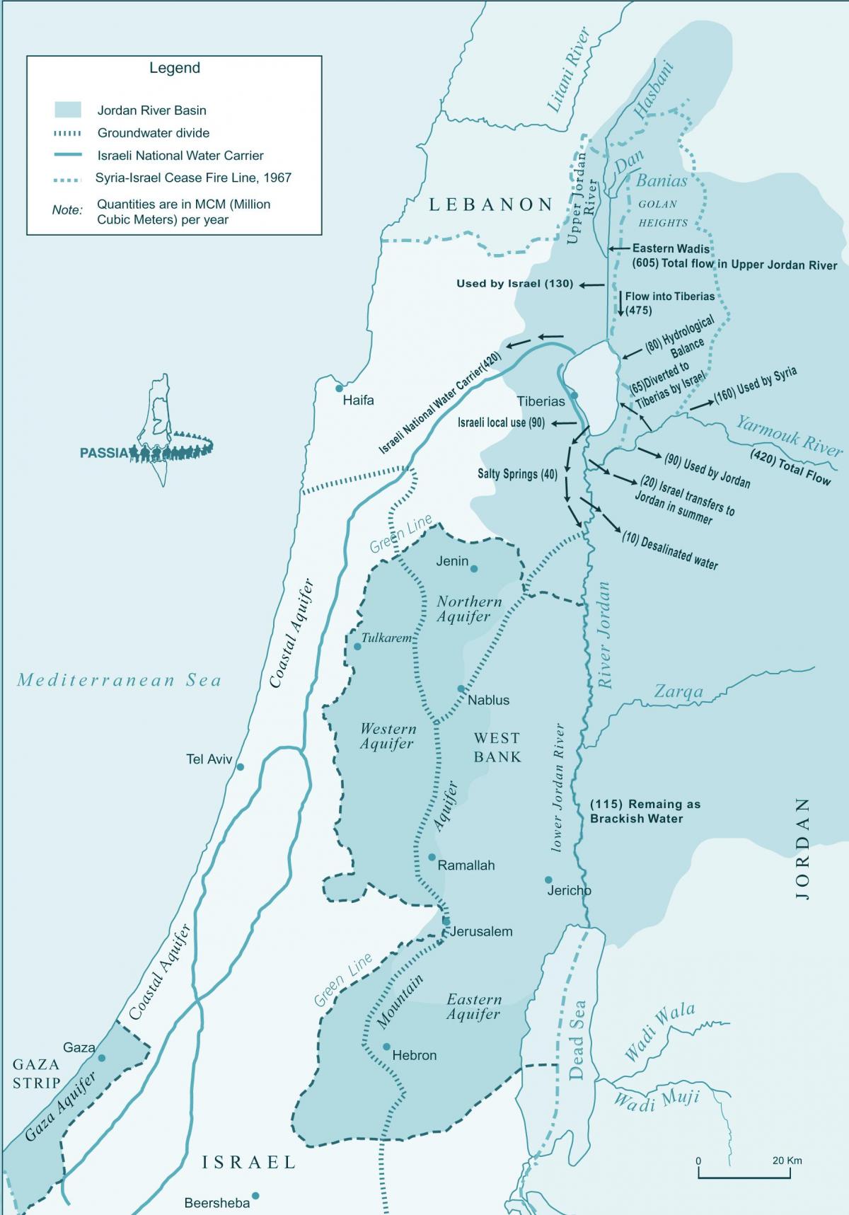 kaart iisraeli jõgi