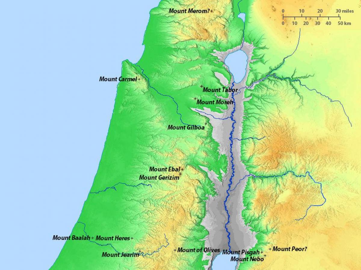 kaart iisraeli mäed