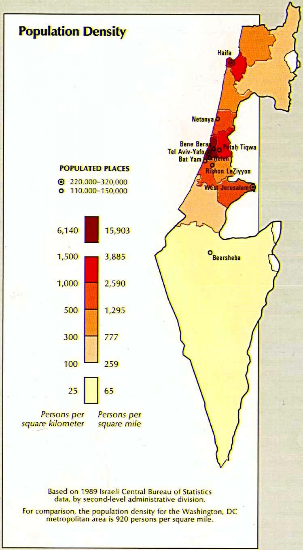 kaart iisraeli rahvastik