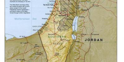 Kaart iisraeli geograafia 